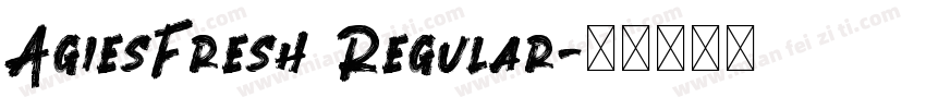 AgiesFresh Regular字体转换
